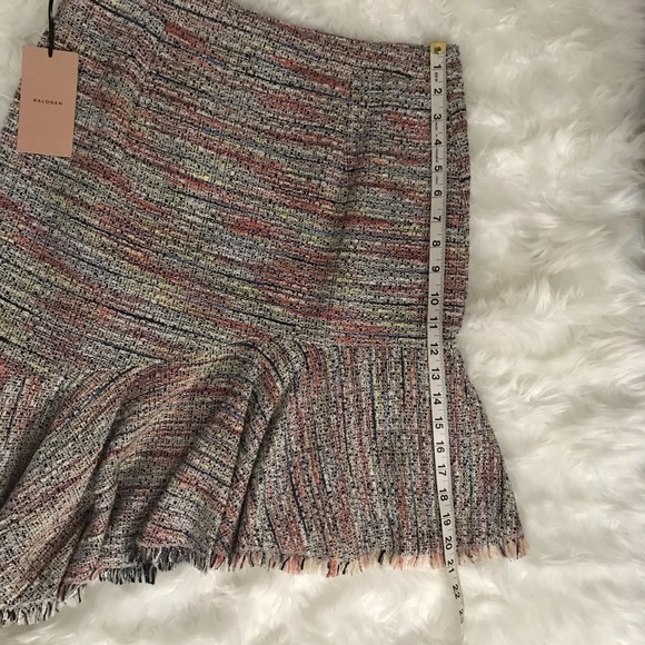 Halogen Tweed Asymmetrical Hem Skirt - Picture 8 of 8